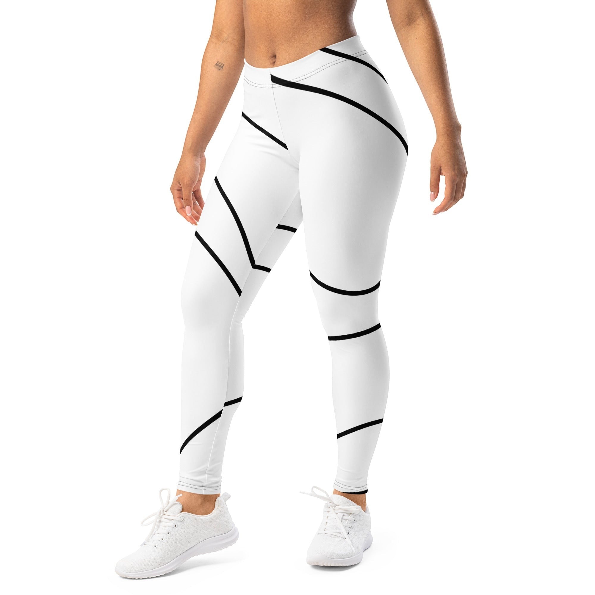 Roll Gear women's white microfiber spats with black swirl pattern, ideal for BJJ, grappling, and training.