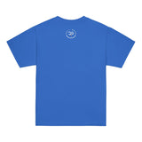 Roll Gear Earned Not Given Youth Tee, royal blue 100% cotton t-shirt with a small white logo on the back.