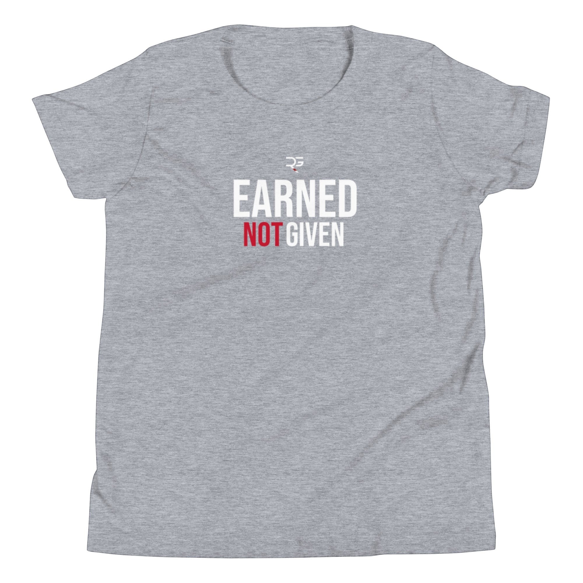 Roll Gear Youth Earned Not Given T-Shirt, eighth colorway, flat front view.