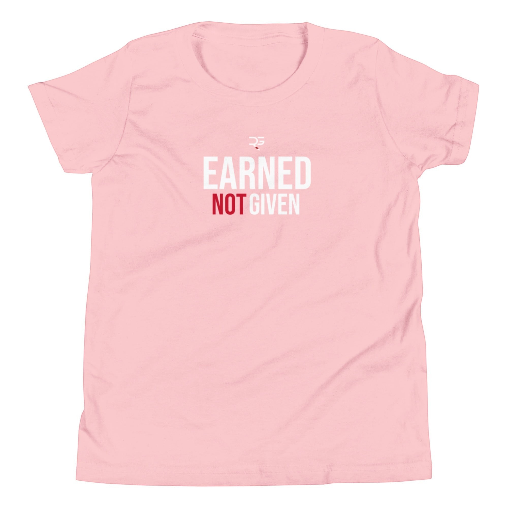 Roll Gear Youth Earned Not Given T-Shirt, ninth colorway, flat front view.