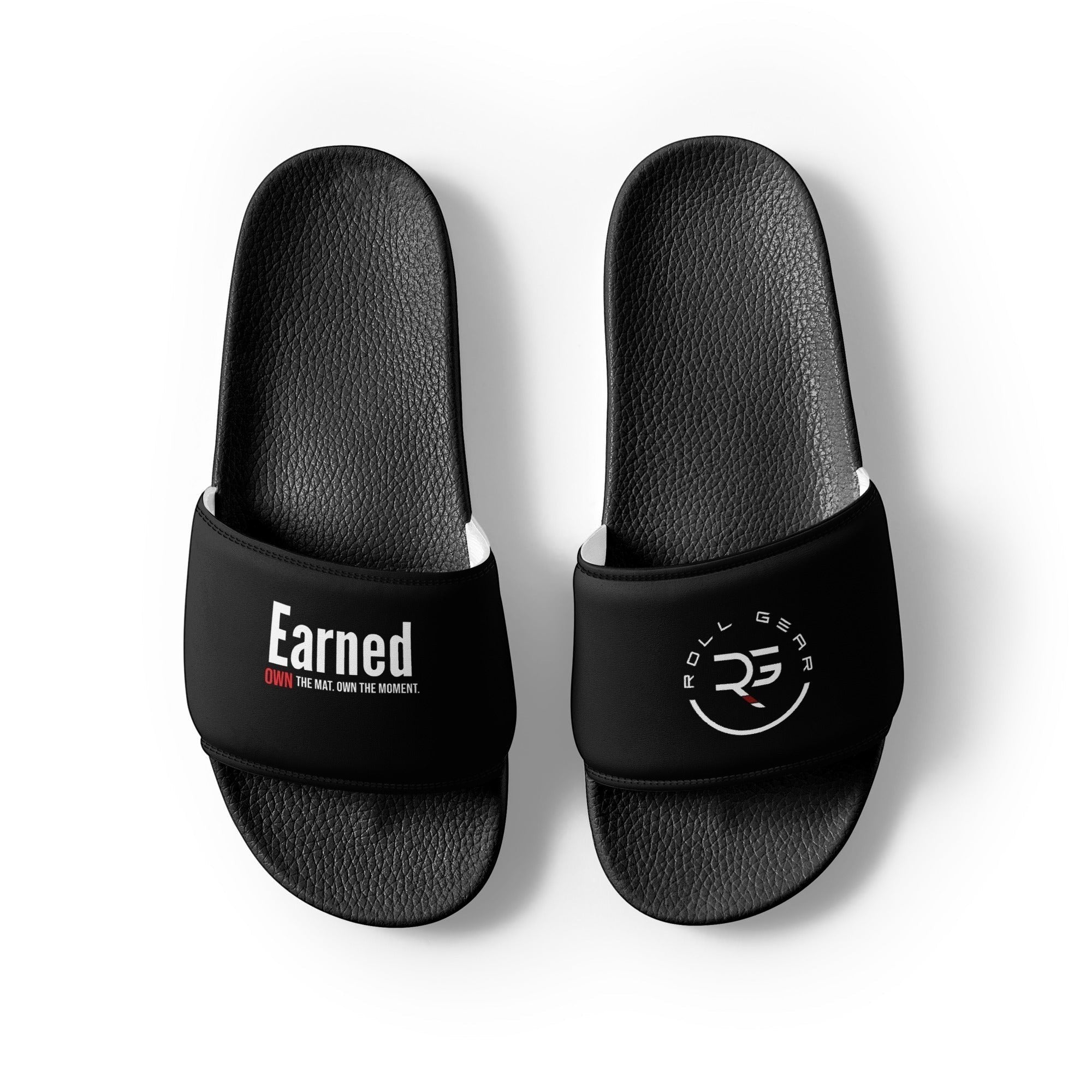Roll Gear Women's Slides – Black, top view of the pair.