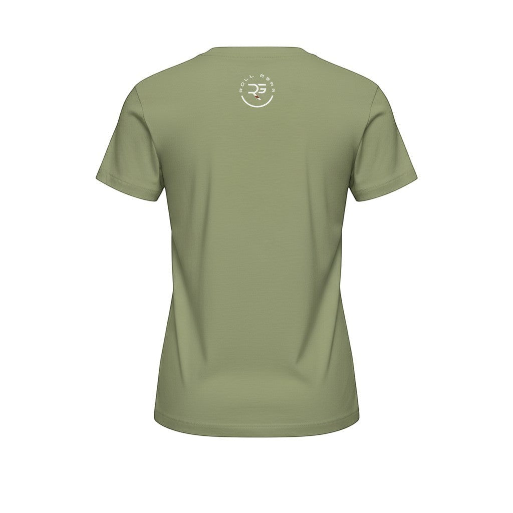 Roll Gear Women's Roll Gear High-Waisted T-Shirt, fifth colorway, flat back view.