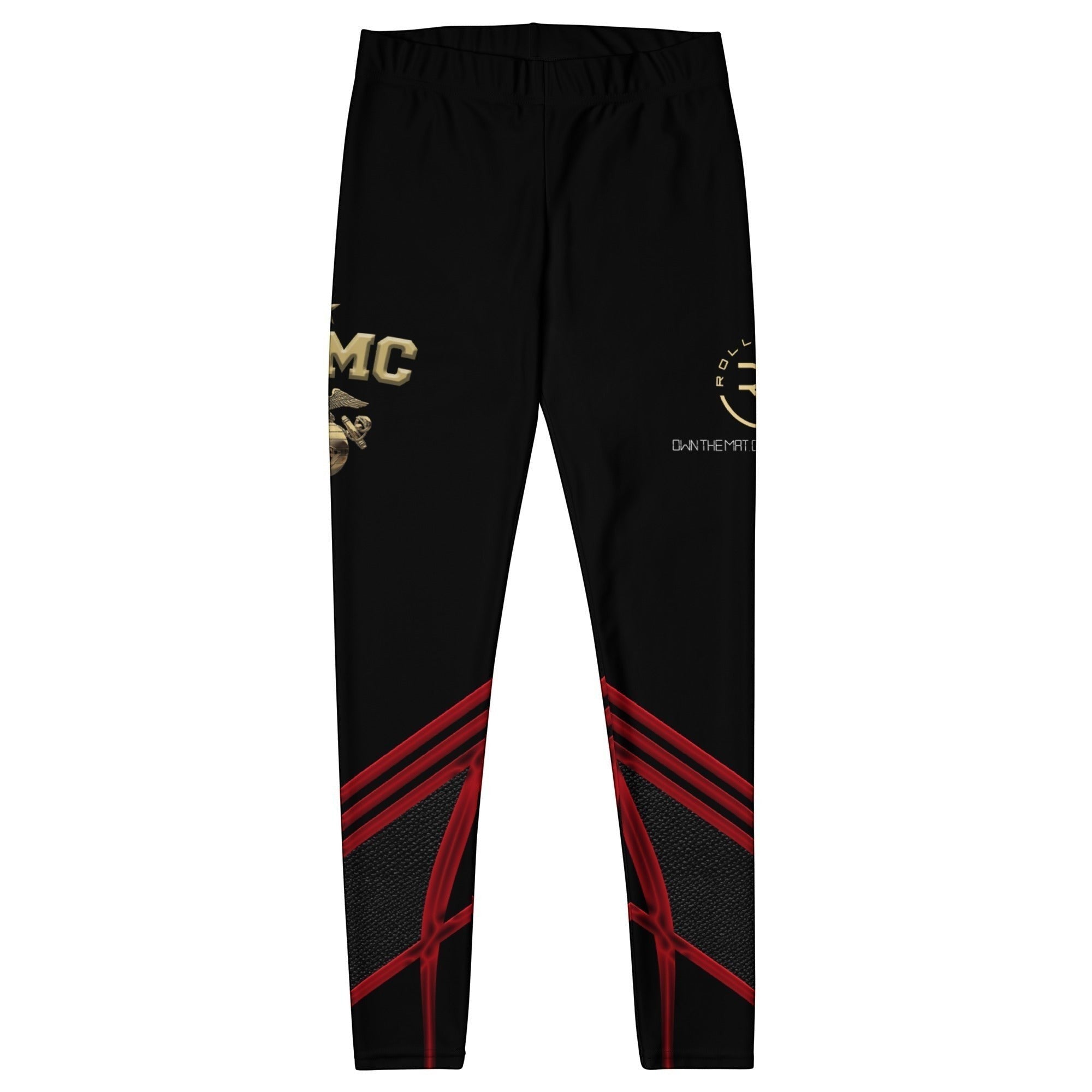 Roll Gear Women's Marines Dress Blues Compression Spats, flat side view.