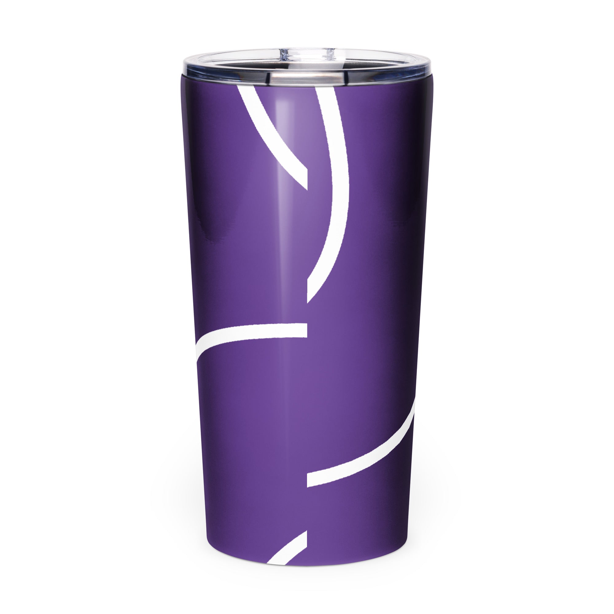 Roll Gear Ranked Series 20oz Stainless Steel Tumbler – Glossy Purple, back view.