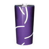 Roll Gear Ranked Series 20oz Stainless Steel Tumbler – Glossy Purple, back view.