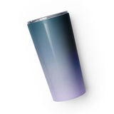 Roll Gear Girls on the Mat 20oz Stainless Steel Tumbler – BJJ/wrestling water bottle for women and girls, back view.