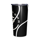 Roll Gear Ranked Series 20oz Stainless Steel Tumbler – Glossy Black, left side view.