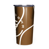 Roll Gear Ranked Series 20oz Stainless Steel Tumbler – Glossy Brown, left side view.