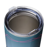 Roll Gear Girls on the Mat 20oz Stainless Steel Tumbler – lid and finish detail.
