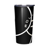 Roll Gear Ranked Series 20oz Stainless Steel Tumbler – Glossy Black, right side view.