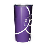 Roll Gear Ranked Series 20oz Stainless Steel Tumbler – Glossy Purple, right side view.