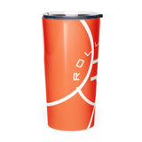 Roll Gear Ranked Series 20oz Stainless Steel Tumbler – Glossy Orange, right side view.