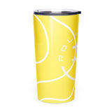 Roll Gear Ranked Series 20oz Stainless Steel Tumbler – Glossy Yellow, right side view.