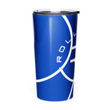 Roll Gear Ranked Series 20oz Stainless Steel Tumbler – Glossy Blue, right side view.