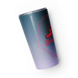 Roll Gear Girls on the Mat 20oz Stainless Steel Tumbler – BJJ/wrestling water bottle for women and girls, right side view.