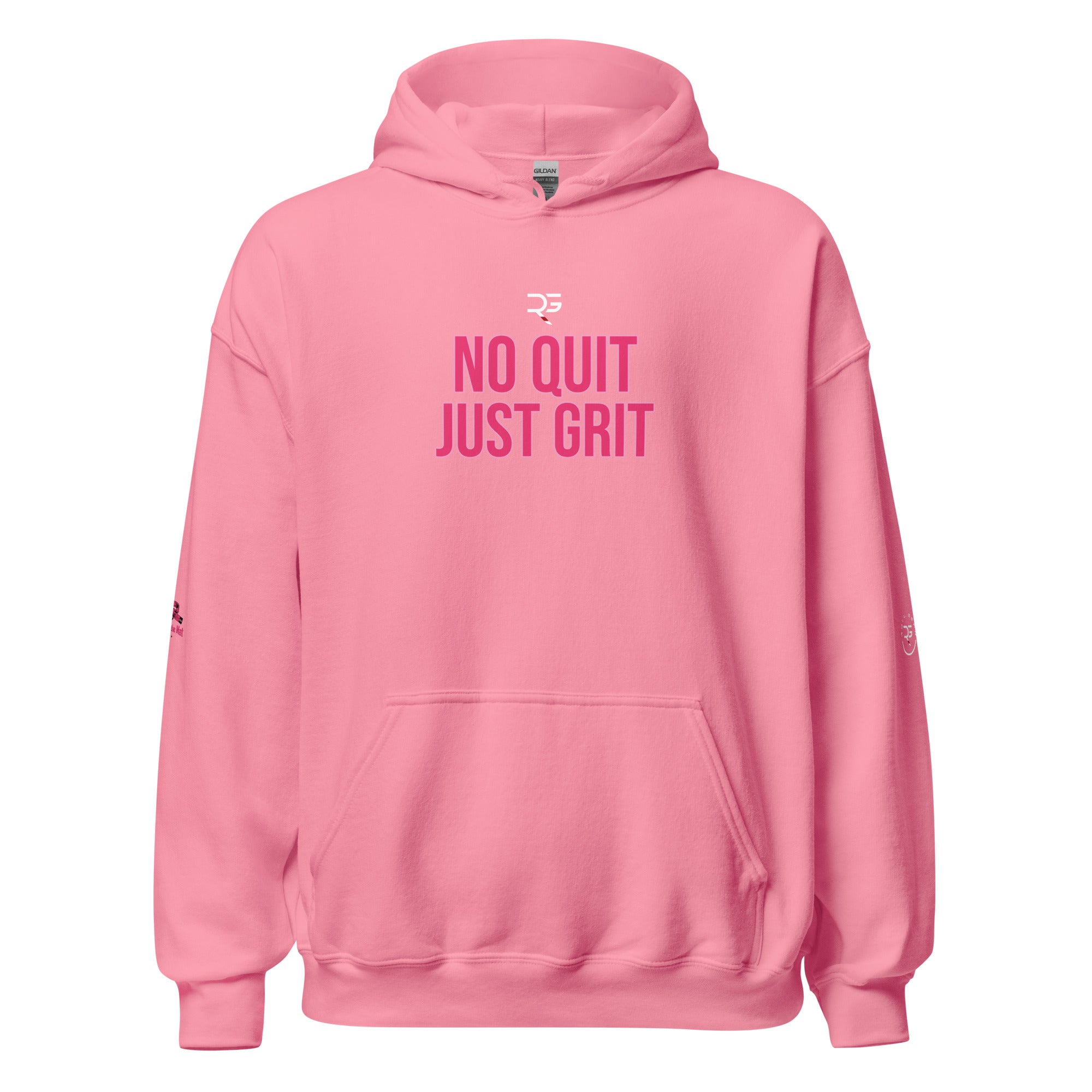 Roll Gear Tap Hype Hoodie - Pink Print - Girls on the Mat, front view.