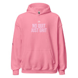 Roll Gear Tap Hype Hoodie - White Print - Girls on the Mat, front view.