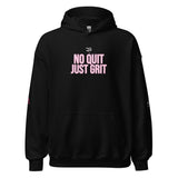Roll Gear Tap Hype Hoodie - White Print - Girls on the Mat - Black, front view.
