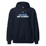 Roll Gear Tap Hype Hoodie - Blue Print - Navy, front view.