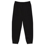 Roll Gear Fleece Joggers – Own the Mat. Own the Moment, Black, back view.