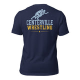 Centerville Wrestling DTG Team T-Shirt, Navy, back view.