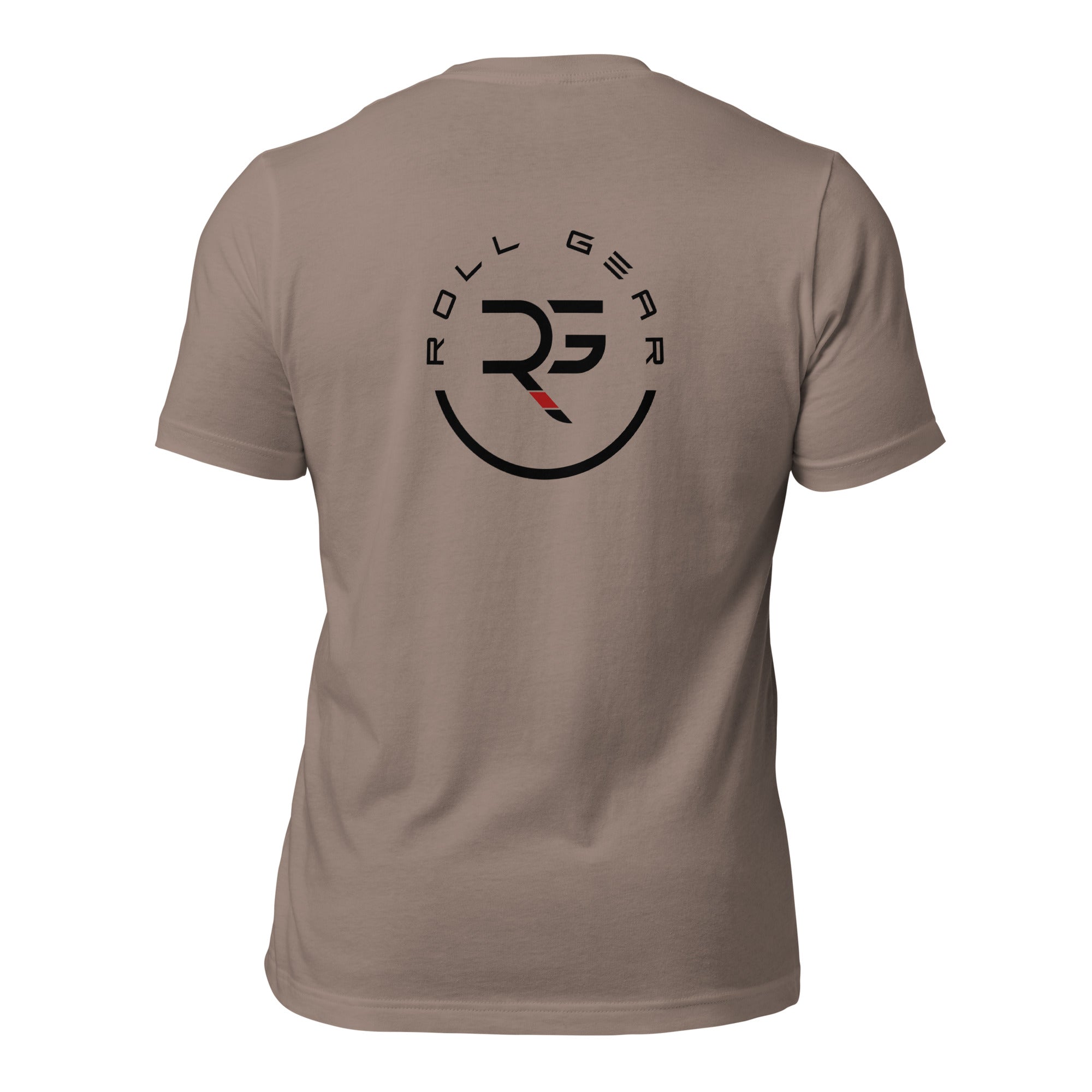 Roll Gear Essential Cotton Tee – Everyday Comfort. Roll Gear Style, Pebble, back view.