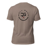 Roll Gear Essential Cotton Tee – pebble, back view.