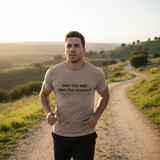 Roll Gear Essential Cotton Tee – pebble, front view.