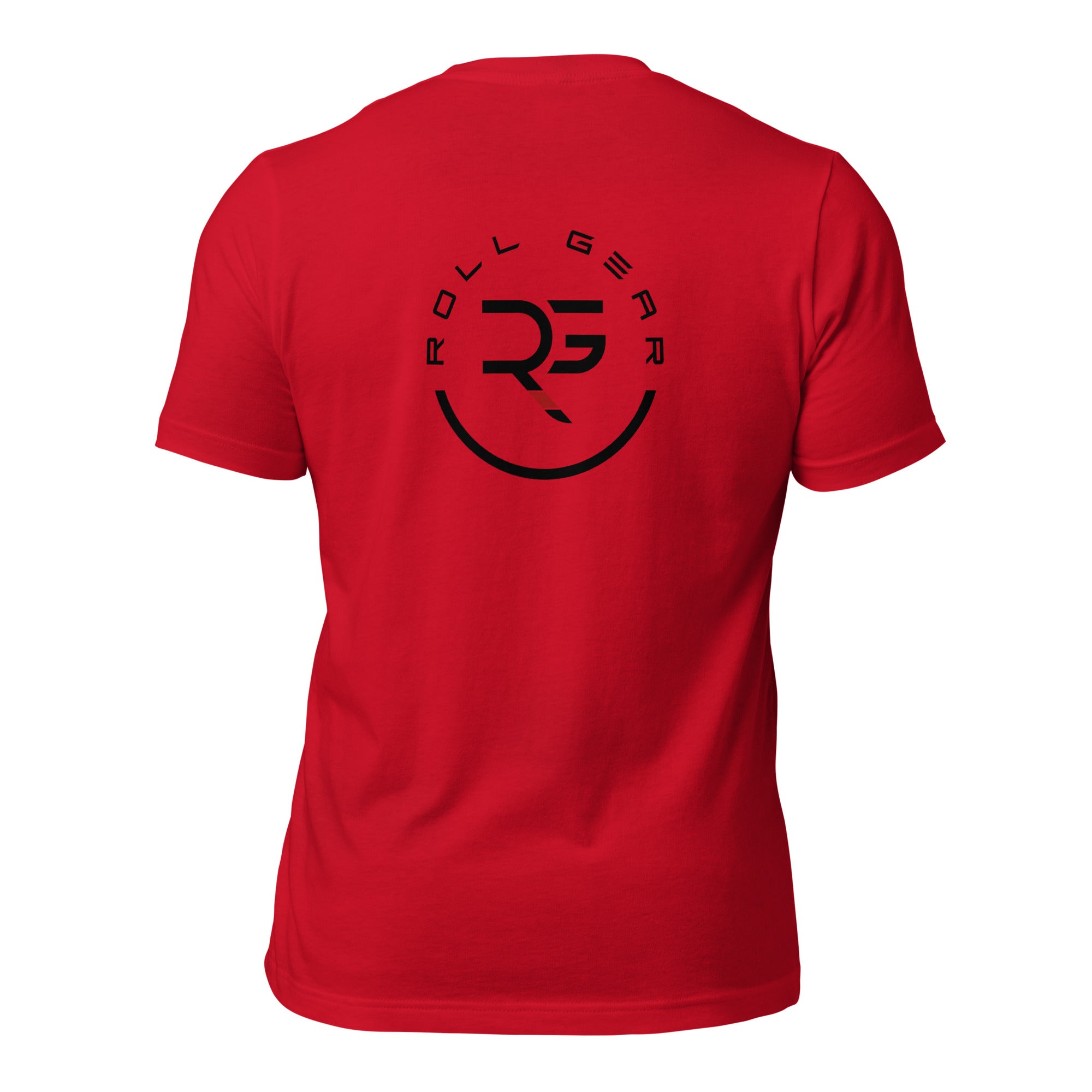 Roll Gear Essential Cotton Tee – Everyday Comfort. Roll Gear Style, Red, back view.
