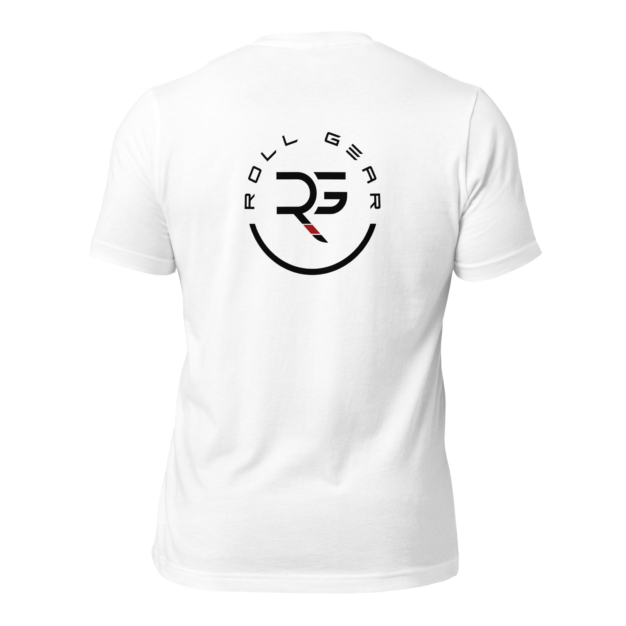 Roll Gear Essential Cotton Tee – Everyday Comfort. Roll Gear Style, White, back view.