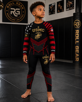 Roll Gear Kids Marines Dress Blues Long Sleeve Rash Guard, product image 2.
