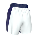 Roll Gear Own the Mat BJJ Fight Shorts – Blue & White, back view.