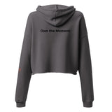Roll Gear Women's Crop Hoodie – Girls on the Mat, Storm, back view.
