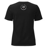 Roll Gear Women's Earned Not Given Motivational T-Shirt, Black, back view.