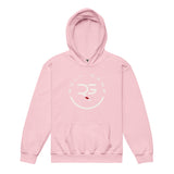 Roll Gear Youth Heavy Blend Hoodie – Light Pink, front view.