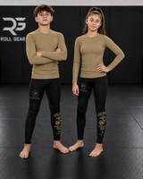 Roll Gear Youth Marines Gold Compression Spats, product view.